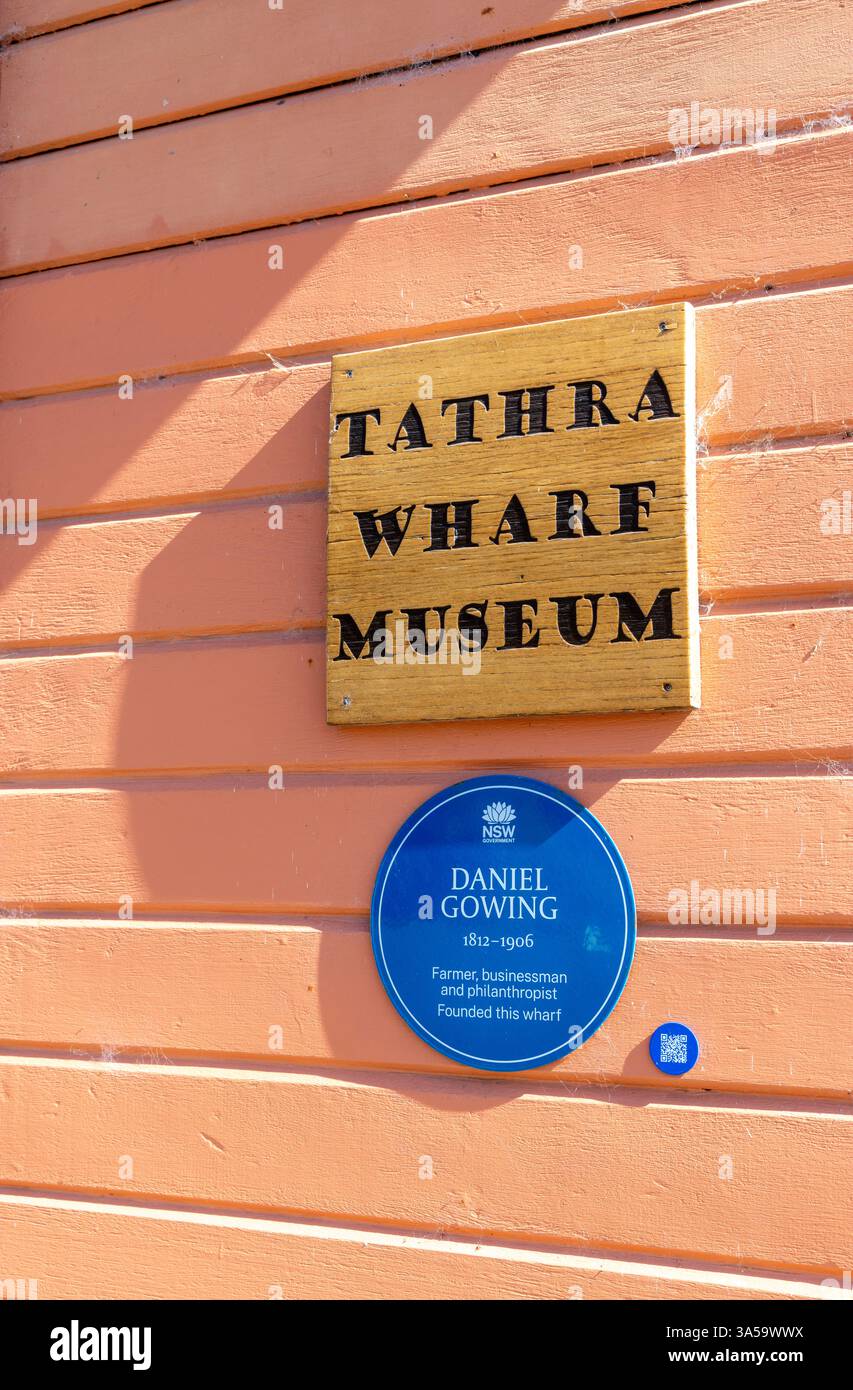 Tathra, città sulla costa meridionale del nuovo Galles del Sud, con il suo patrimonio culturale, il molo e il museo del molo di Tathra, costruito negli anni '1860, Australia, 2025. Foto Stock