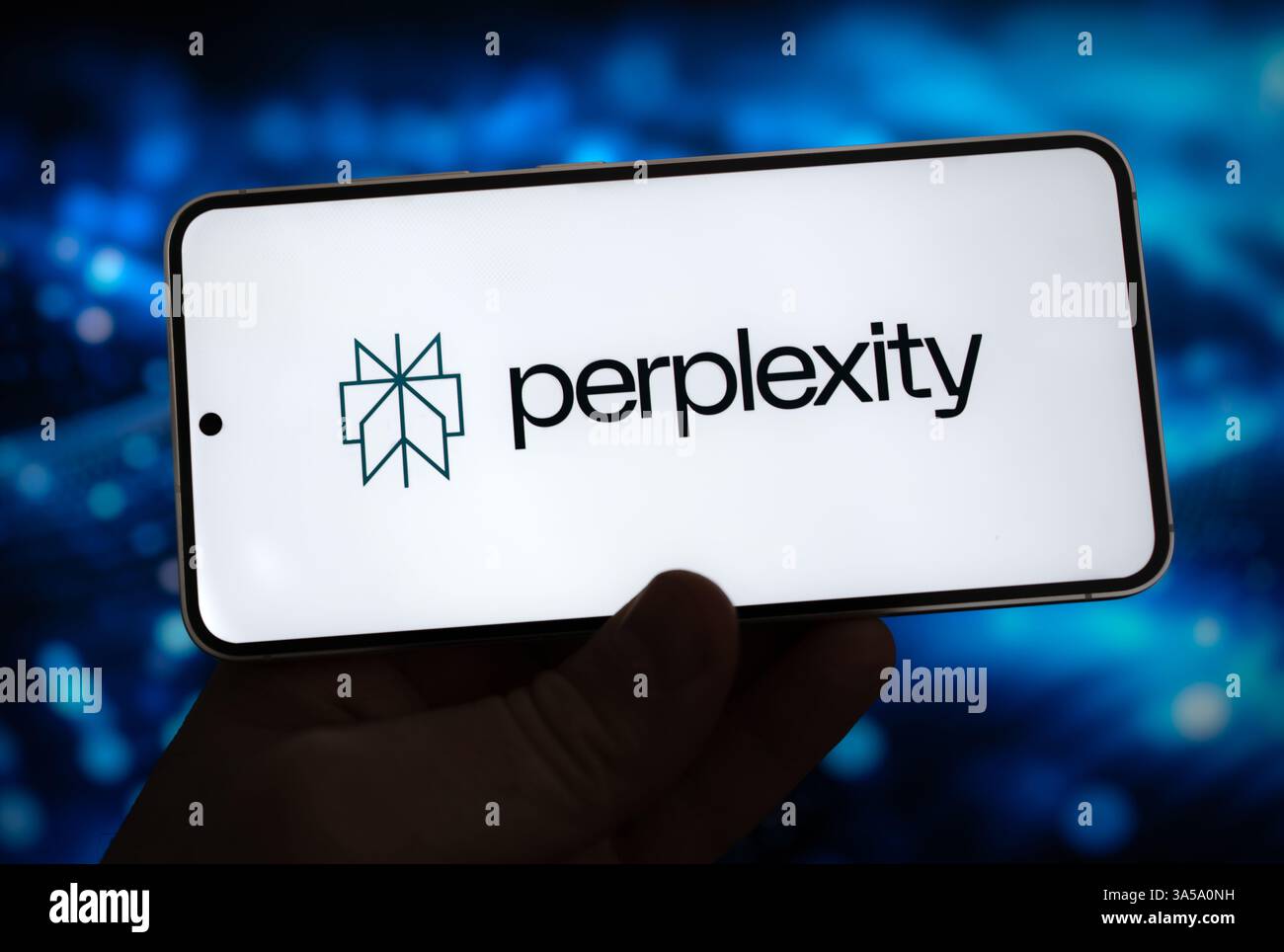 Logo aziendale Perplexity ai Foto Stock