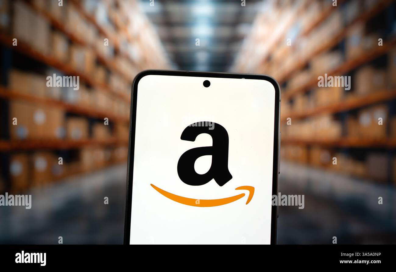 Amazon e-commerce e società di vendita al dettaglio Foto Stock