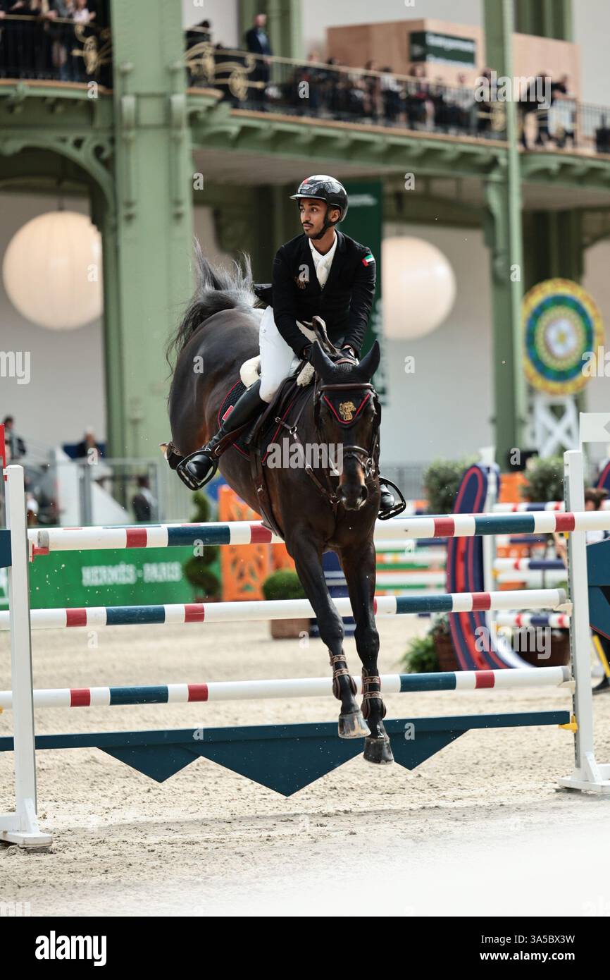 Omar Abdul Aziz AL MARZOOQI degli Emirati Arabi Uniti con Enjoy de la mure durante gli eventi Prix GL al Saut Hermès il 22 marzo 2025, Parigi, Francia (foto di Maxime David - MXIMD Pictures) Foto Stock