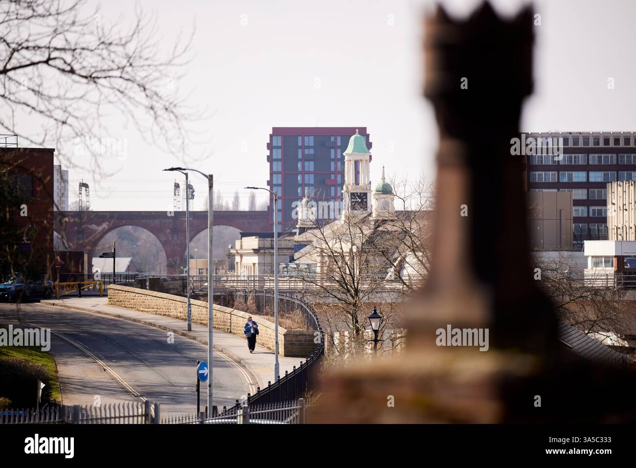 Centro di Stockport, strada laterale High Bank, Foto Stock