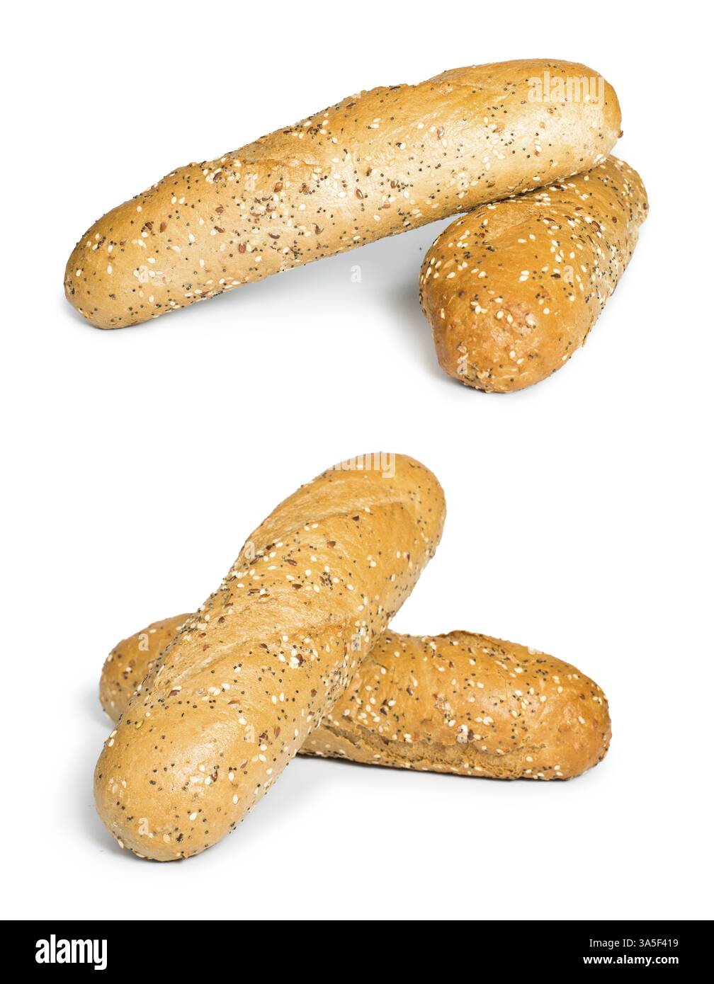 Bianco pane isolato Foto Stock