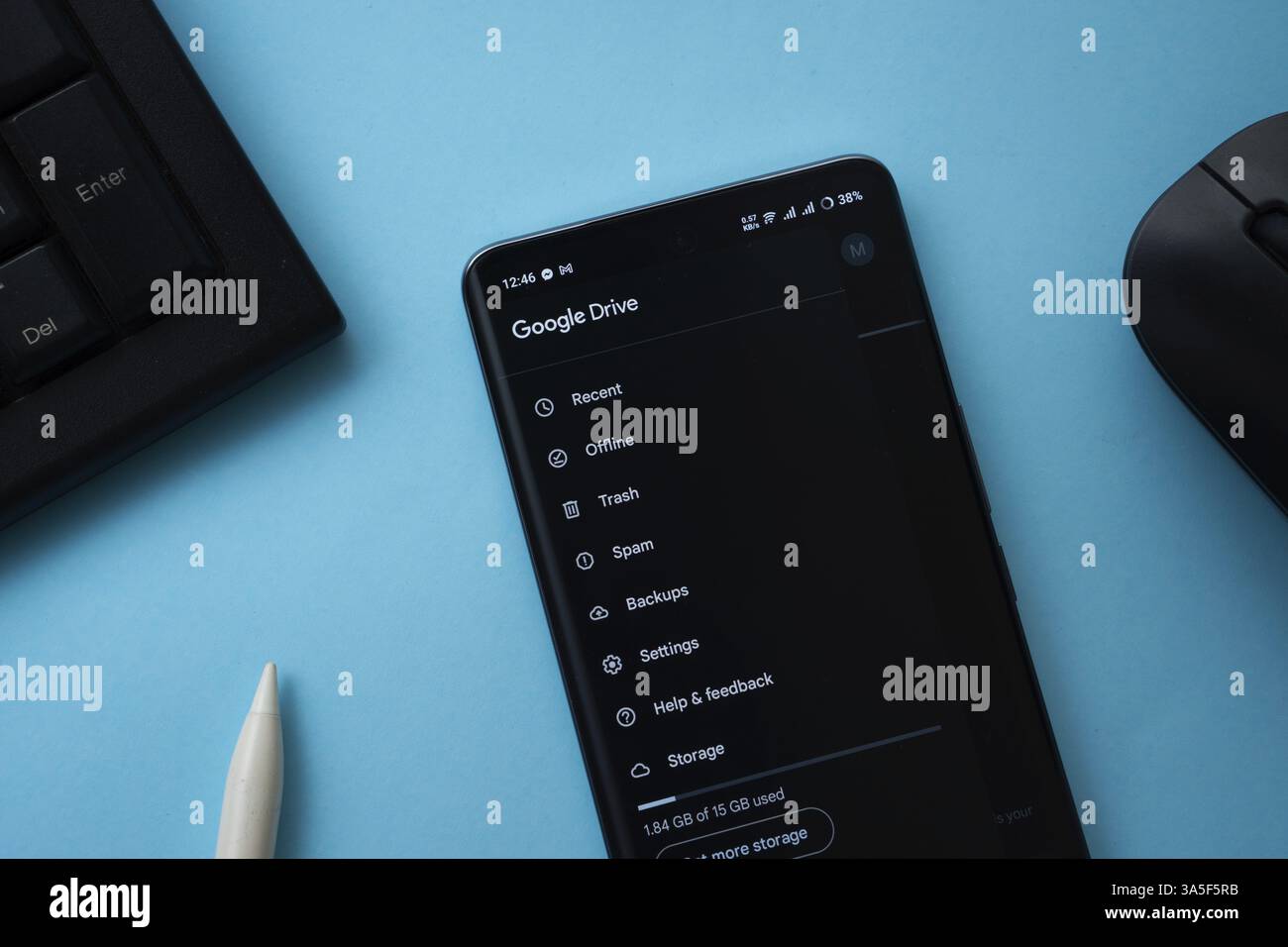 L'app di Google Drive viene visualizzata sullo schermo di uno smartphone Foto Stock