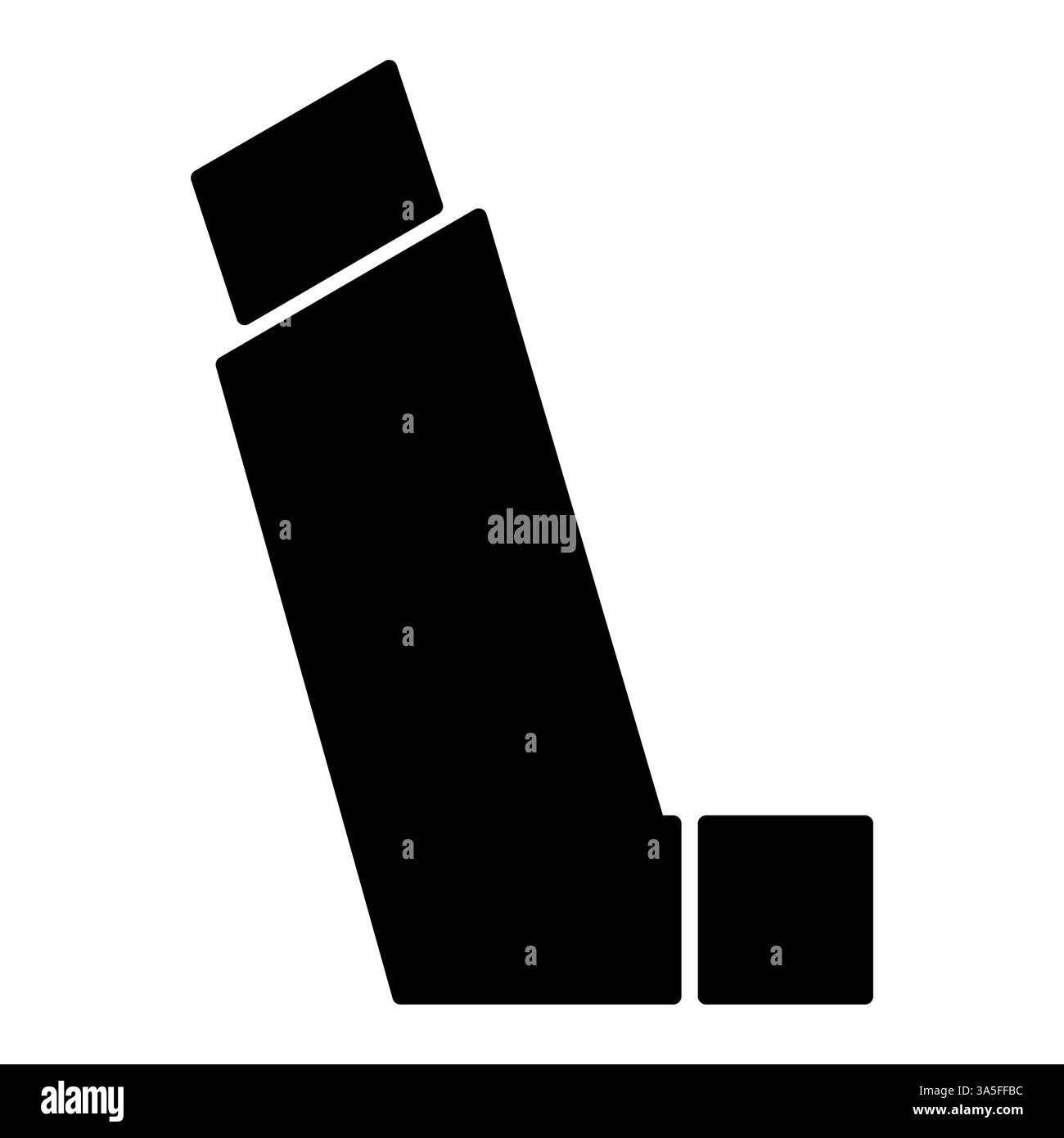 Icona disegno inalatore asma, segno medico di assistenza sanitaria, illustrazione vettoriale grafica . Illustrazione Vettoriale