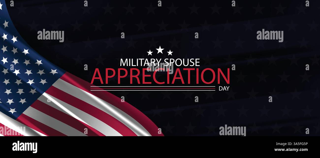 Celebra la spina dorsale della giornata dell'apprezzamento del coniuge delle forze armate Illustrazione Vettoriale
