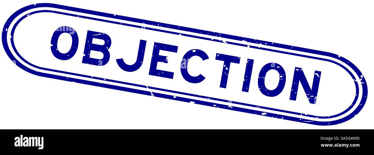 Timbro blu grunge il sigillo in gomma della parola di opposizione su sfondo bianco Illustrazione Vettoriale