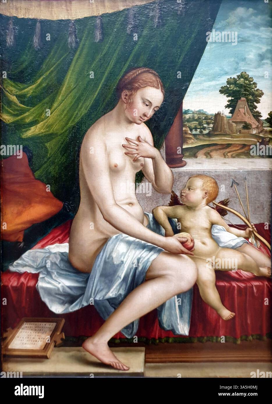 Venere e Cupido Georg Pencz - Foto Stock