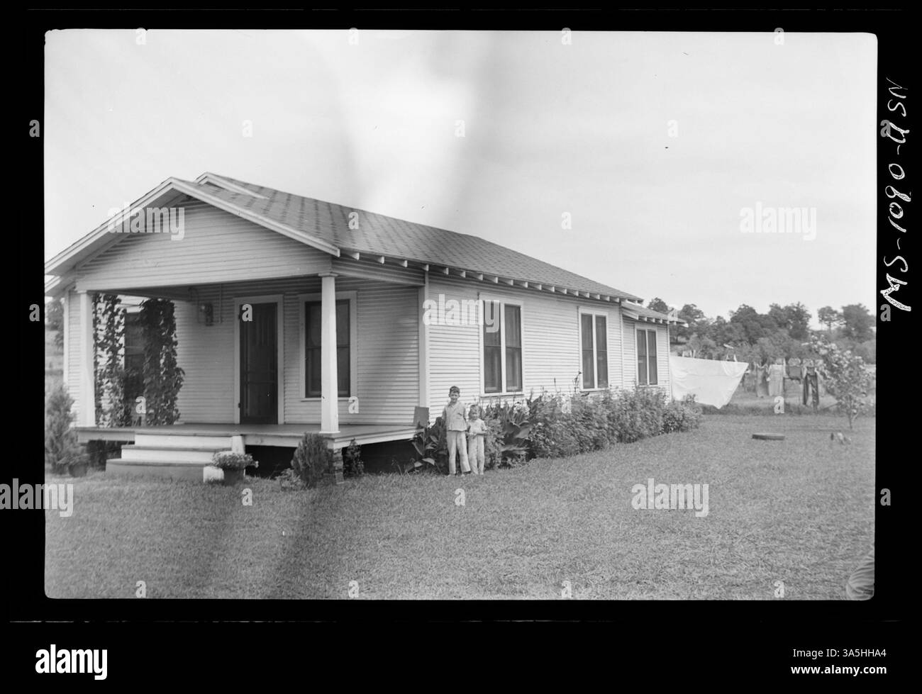 La casa di B. Morgan situata nella Jackson Strip della Jackson & Squires Coal Company a Mansfield, nella contea di Sebastian, Arkansas, parte della comunità mineraria. Foto Stock
