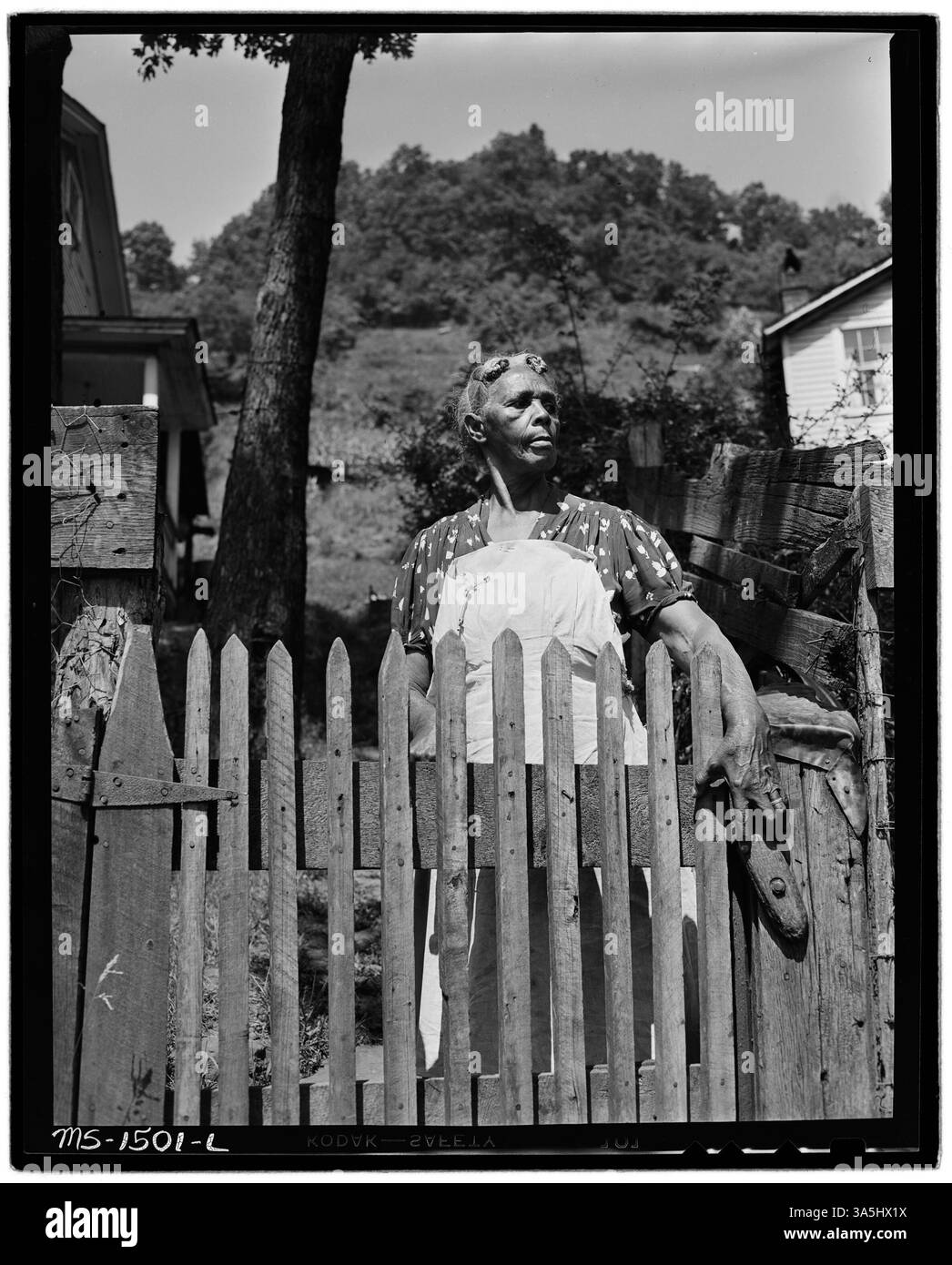 La vedova di un minatore che riceve una pensione di vecchiaia statale, che vive nella contea di McDowell, West Virginia, vicino a Gilliam Coal e alla miniera Gilliam della Coke Company. Archivi nazionali - Still Pictures. Foto Stock