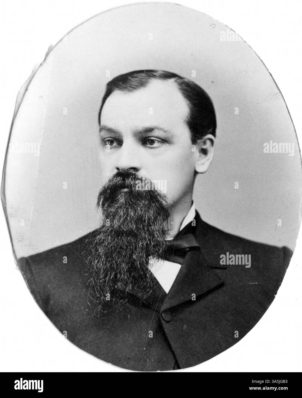 Ritratto in studio di Thomas Gray, che è stato presidente della St. Cloud State University (allora terza scuola normale) dal 1884 al 1890. Foto Stock