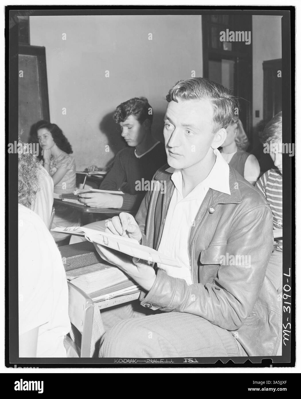 George Fain, figlio del caricatore di carbone Harry Fain presso la Inland Steel Company Wheelwright 1 & 2 Mines, è un liceo che ha in programma di frequentare l'università. Foto Stock