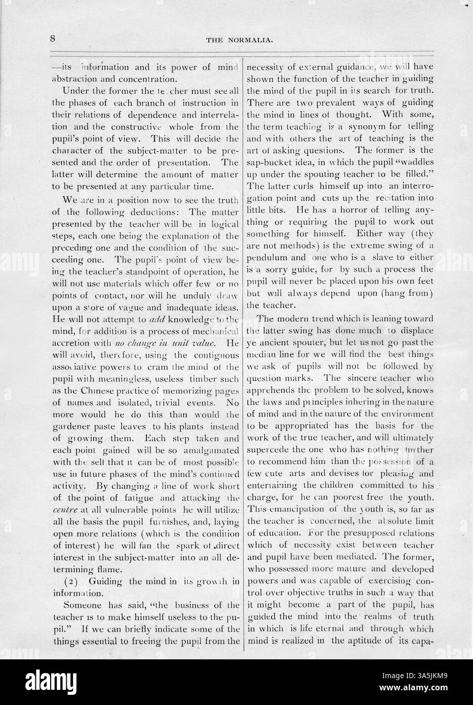 Il numero di giugno 1894 della Normalia contiene articoli sul metodo di laboratorio negli studi linguistici, nonché aggiornamenti su ex studenti, docenti ed eventi universitari. Notizie importanti includono la morte dell'ex presidente Jerome Allen e il trasferimento di Thomas Gray a Chicago. Foto Stock