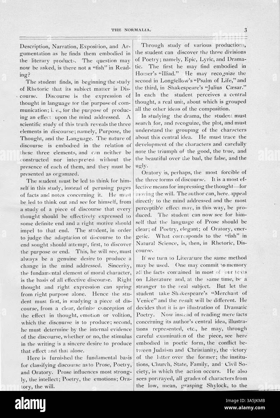 Il numero di giugno 1894 della Normalia della St. Cloud State University contiene articoli sull'istruzione pubblica, la ricerca delle facoltà e gli eventi del campus. Include un focus sul metodo di laboratorio negli studi linguistici, notizie sugli ex-allievi e la morte dell'ex presidente Jerome Allen, così come il trasferimento di Thomas Gray a Chicago. Foto Stock