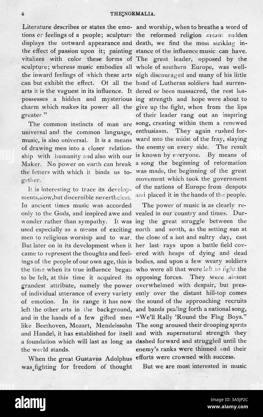 L'edizione 1898 di *The Normalia* contiene articoli scritti da studenti e docenti della St. Cloud State University su vari argomenti come l'educazione, la musica e il carattere. Include una lettera personale di George Arness, uno studente di Manila, che descrive le sue esperienze durante la guerra ispano-americana. Foto Stock