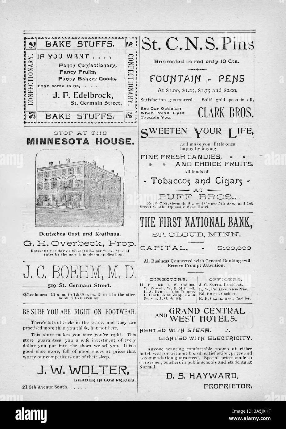 Una raccolta di articoli della pubblicazione Normalia presso la St. Cloud State University, scritti da docenti e studenti, che discutono di educazione pubblica, vita studentesca ed eventi accademici all'università. Foto Stock