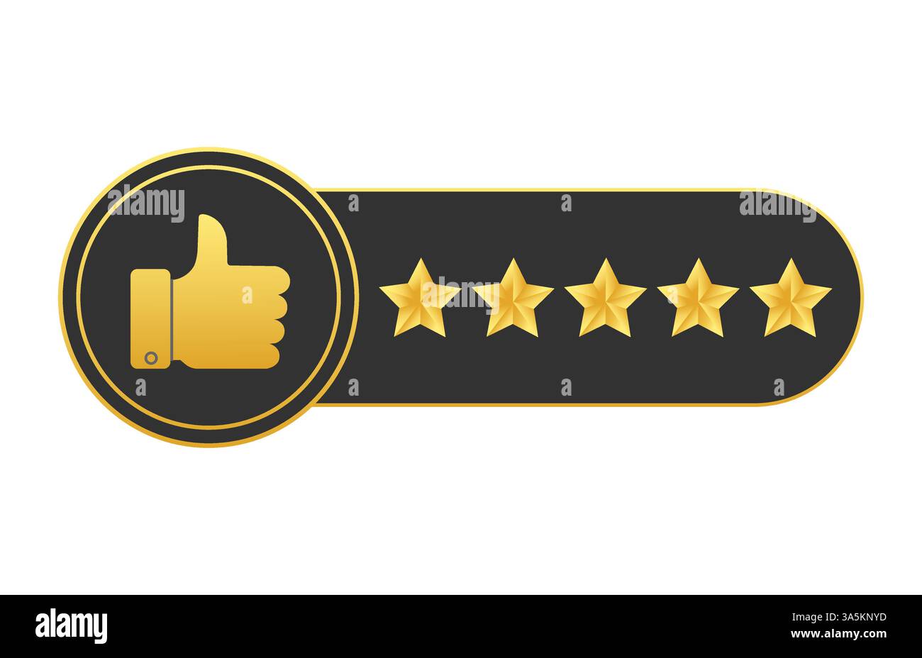 Valutazione a stelle in stile art di linea su sfondo bianco. Icona vettoriale. Feedback dei clienti. Illustrazione Vettoriale