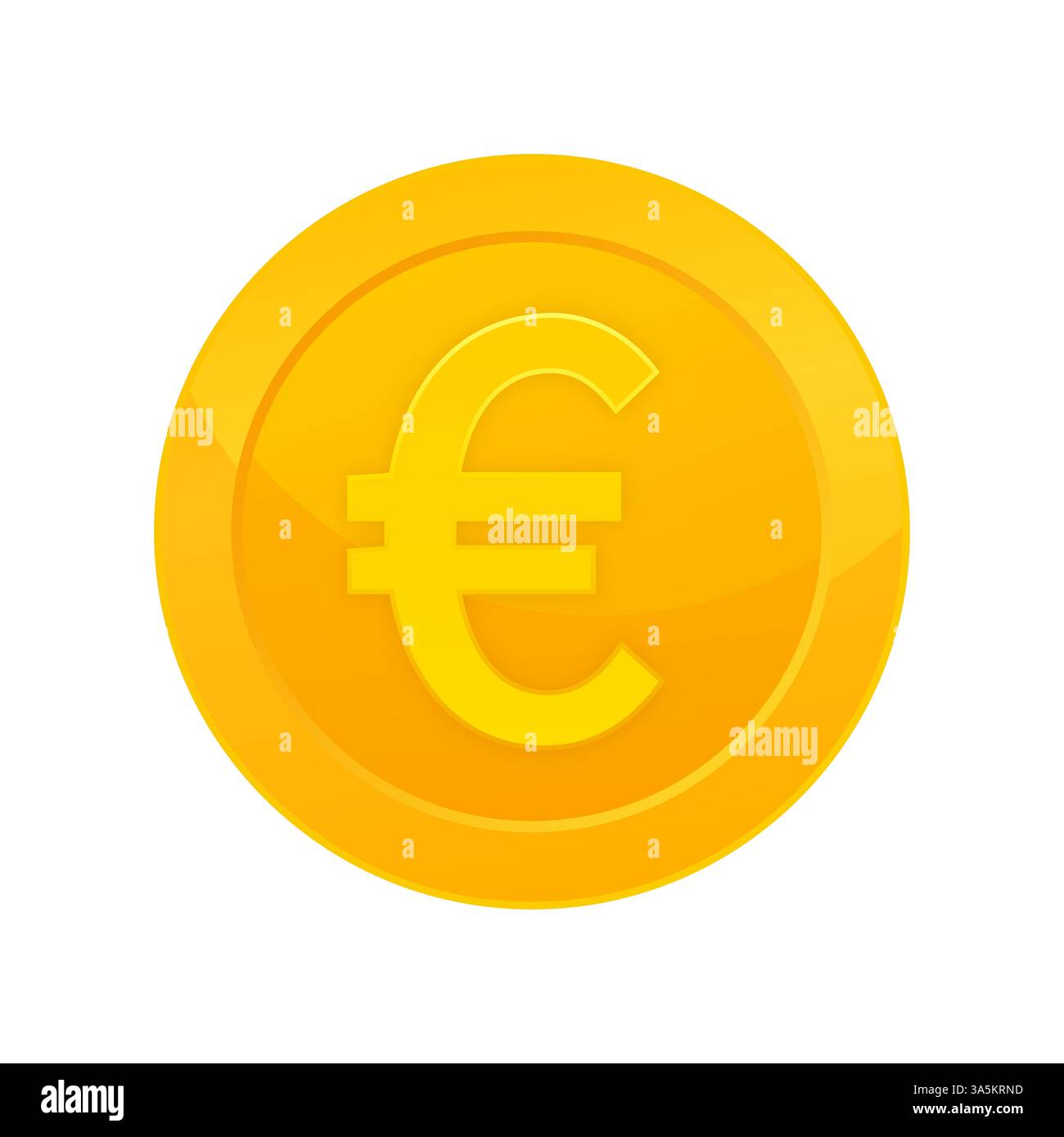 Moneta in euro per web design. Icona del vettore aziendale. Progettazione vettoriale Illustrazione Vettoriale