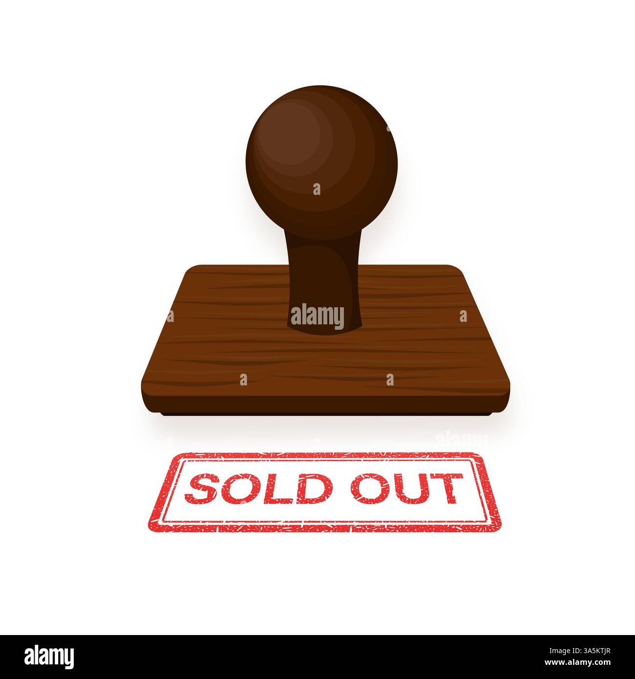 Francobollo rosso vintage con tutto esaurito. eps vettoriale. Modello retrò per il concept design. Vecchio badge, etichetta, modello logo. Illustrazione Vettoriale