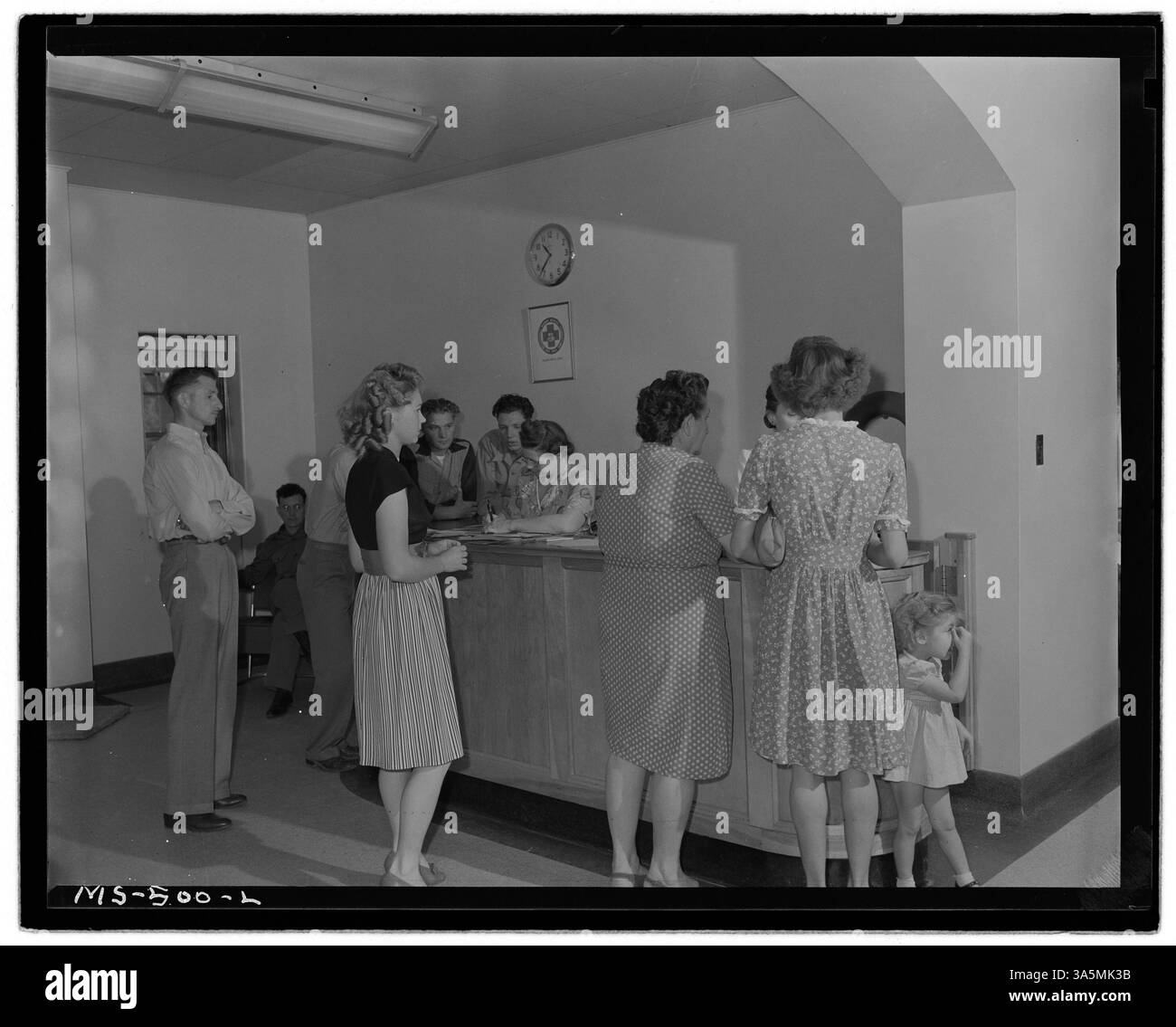 La reception dell'ospedale di proprietà dell'azienda a Pueblo, Colorado, serve sia i minatori che le loro famiglie con servizi sanitari forniti dalla Colorado Fuel & Iron Company. Foto Stock