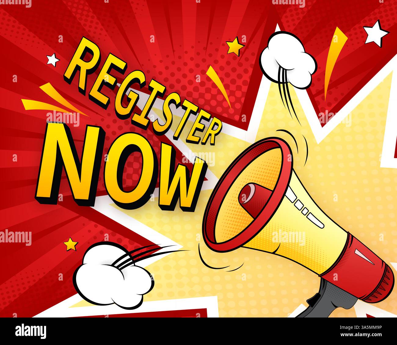 Registrati subito, POP, un design perfetto per qualsiasi scopo. Icona del vettore freccia. illustrazione vettoriale 3d. Illustrazione Vettoriale