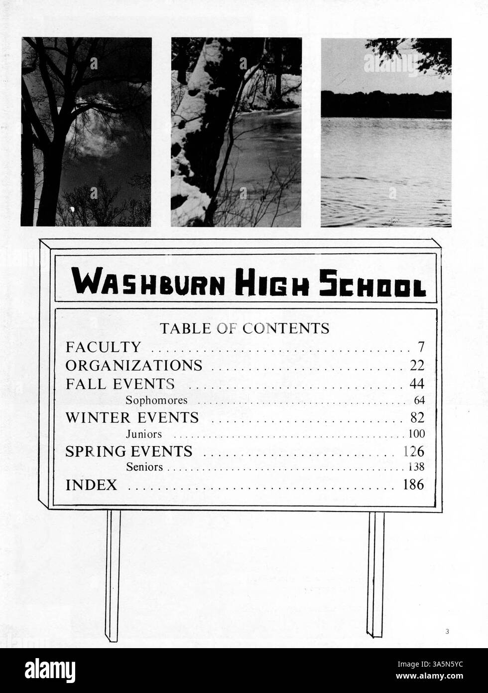 Questa edizione del 1974 dell'annuario Wahian della Washburn High School documenta la diversità della comunità e del corpo studentesco della scuola, mostrando i contributi afroamericani e riflettendo sugli eventi chiave dell'anno scolastico 1973-1974. Foto Stock