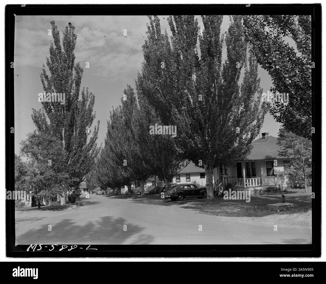 Una sezione del progetto immobiliare per minatori presso la Columbia Mine della Columbia Steel Company a Columbia, Carbon County, Utah. L'immagine, conservata negli Archivi nazionali, mostra le unità residenziali costruite per i lavoratori della miniera. Foto Stock