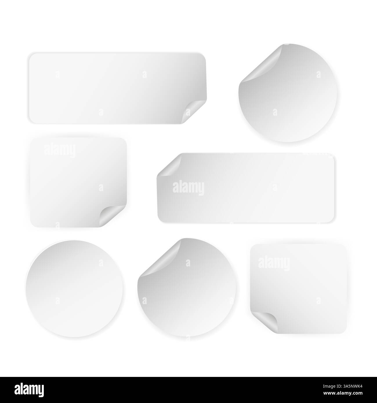 Adesivo esterno, design eccellente per qualsiasi scopo. icona 3d su sfondo bianco. Etichetta vuota. Illustrazione Vettoriale