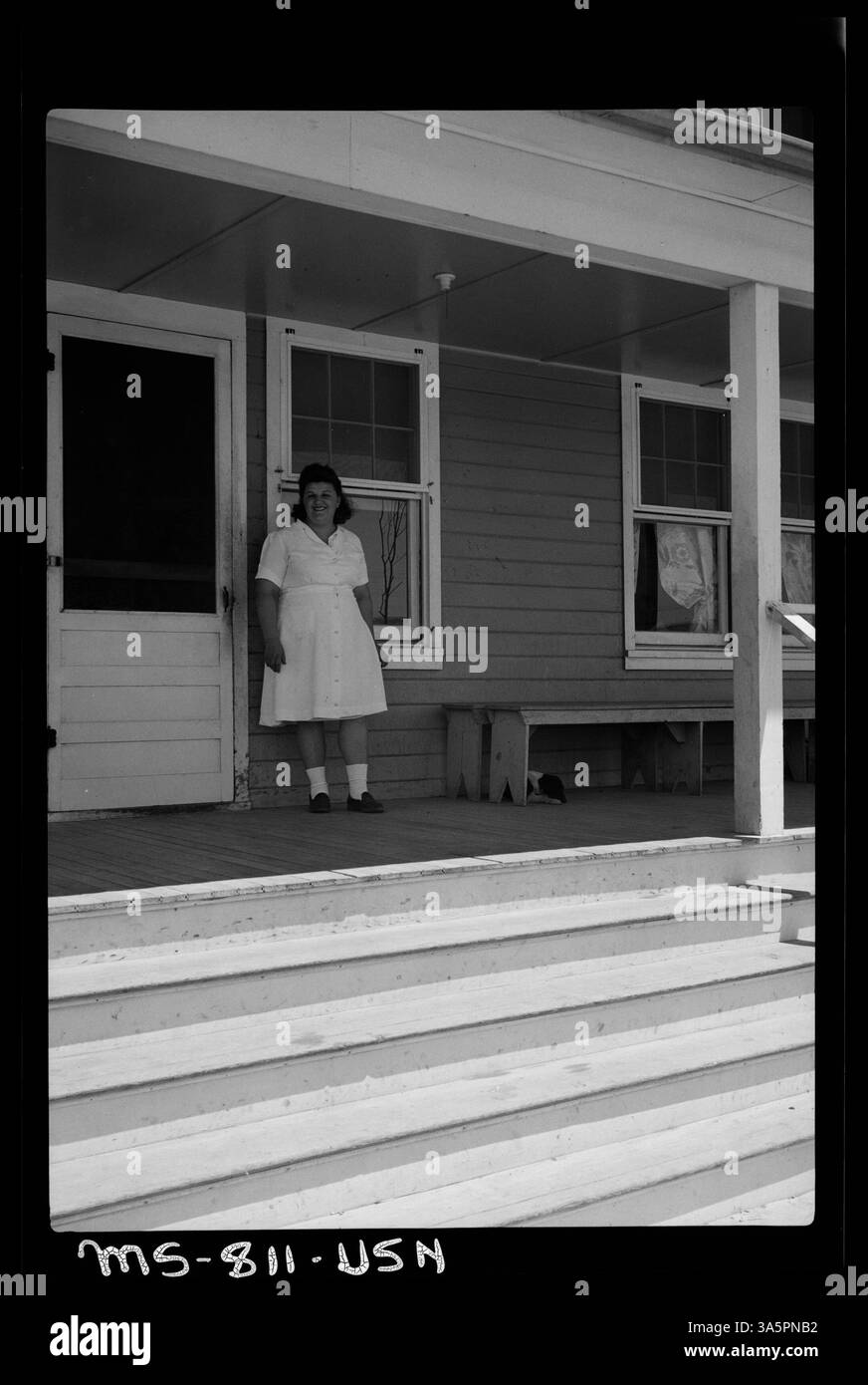 La matrona responsabile della pensione presso la miniera di Stansbury della Union Pacific Coal Company vicino a Rock Springs, Wyoming, che supervisiona le sistemazioni abitative per i minatori. Foto Stock