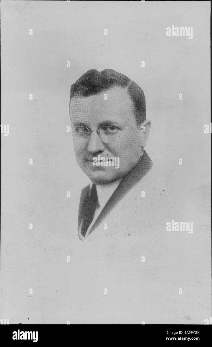 M. V. Jenness è stato presidente generale della campagna finanziaria annuale 1937 per la YMCA, contribuendo agli sforzi di raccolta fondi dell'organizzazione. Foto Stock