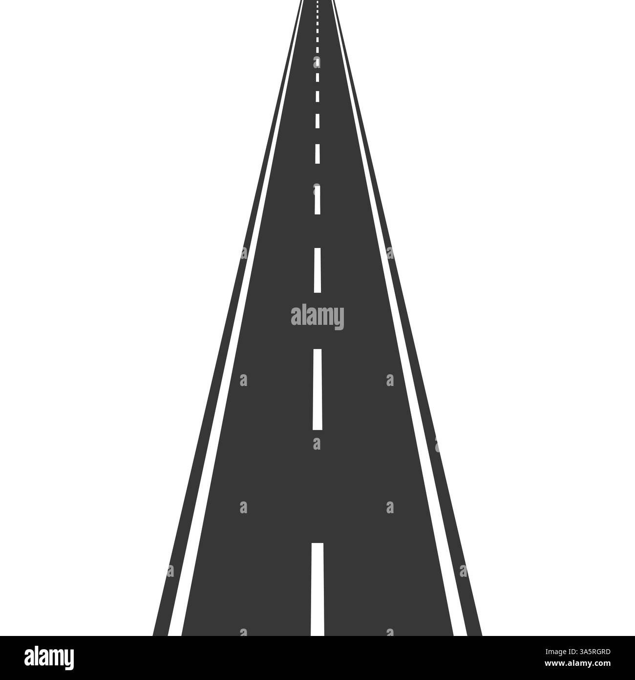 Prospettiva stradale senza fine che porta a una distanza senza fine illustrazione del concetto astratto Illustrazione Vettoriale