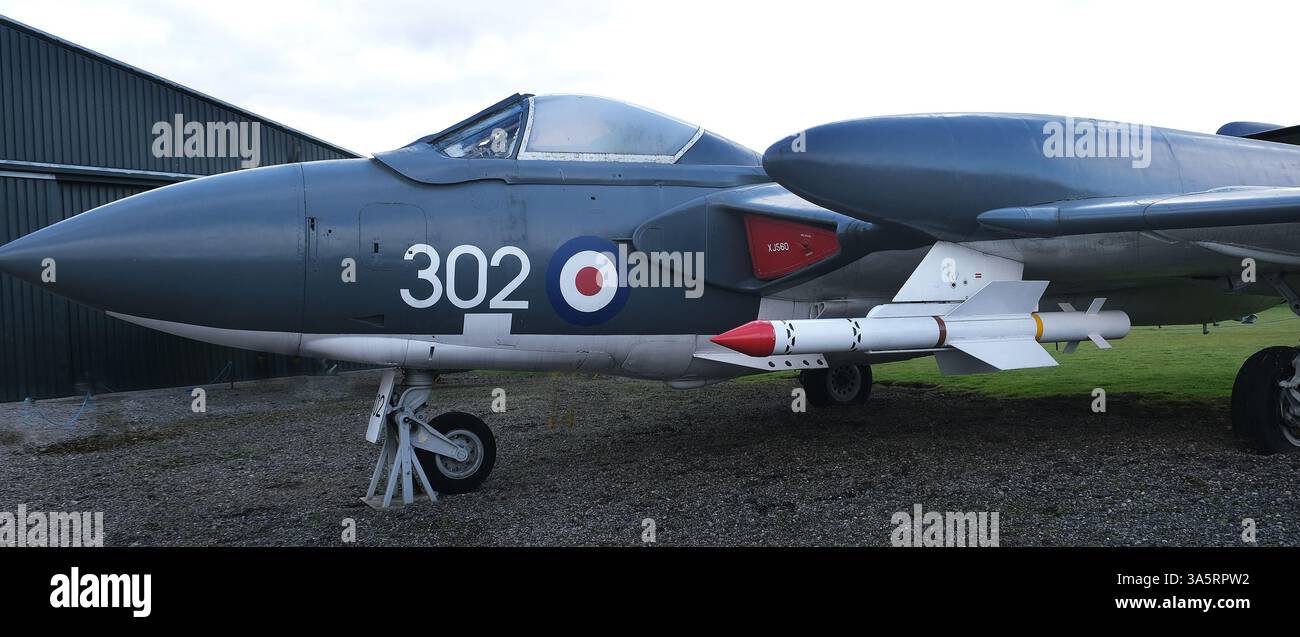 Il de Havilland DH.110 Sea Vixen è un caccia britannico bimotore, biposto, a coda di braccio, a due posti, basato sulla difesa aerea della flotta. Foto Stock