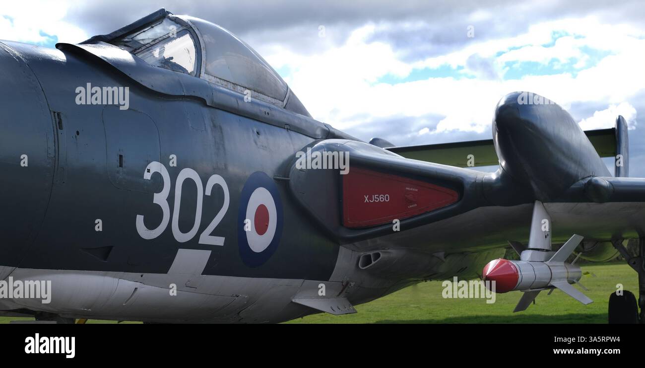 Il de Havilland DH.110 Sea Vixen è un caccia britannico bimotore, biposto, a coda di braccio, a due posti, basato sulla difesa aerea della flotta. Foto Stock