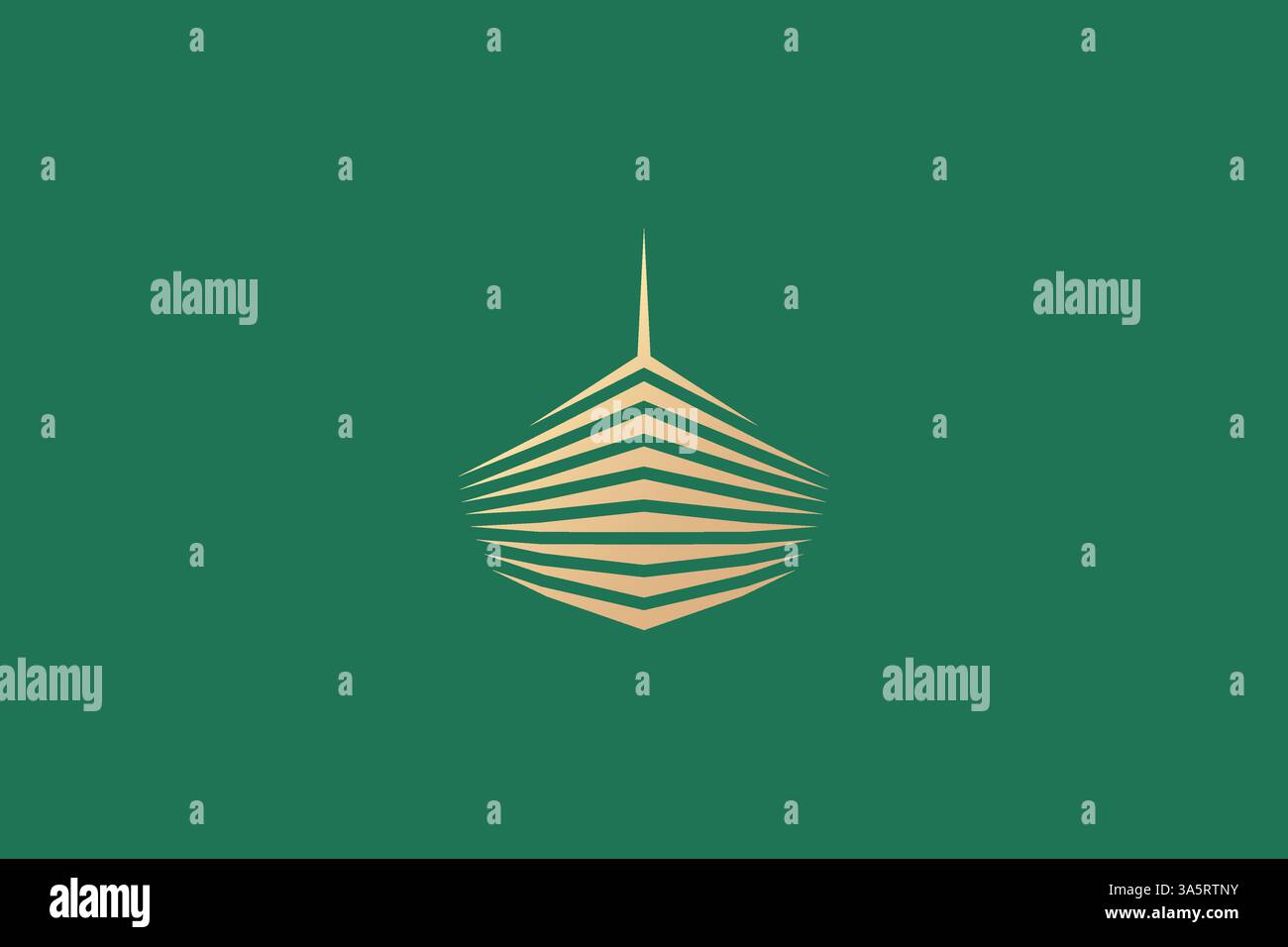 Abstract Local Building Landmark struttura culturale Logo identità del marchio Illustrazione Vettoriale