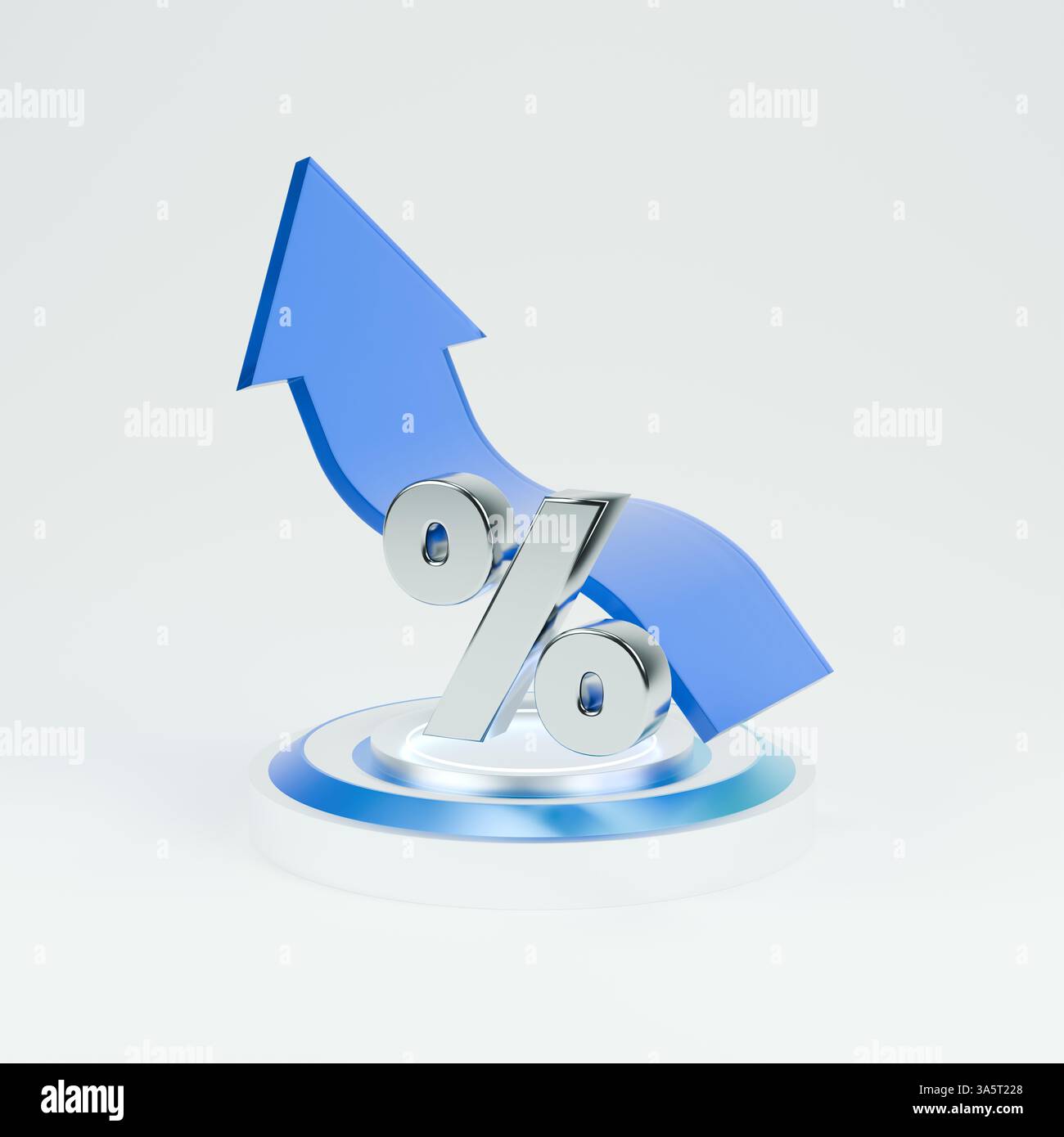 Un'icona 3D di analisi finanziaria e aziendale. Foto Stock