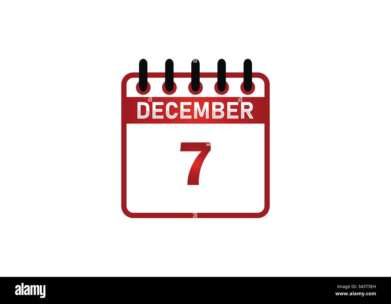 Icona Calendario 7 dicembre – eventi significativi, festività e date speciali Illustrazione Vettoriale