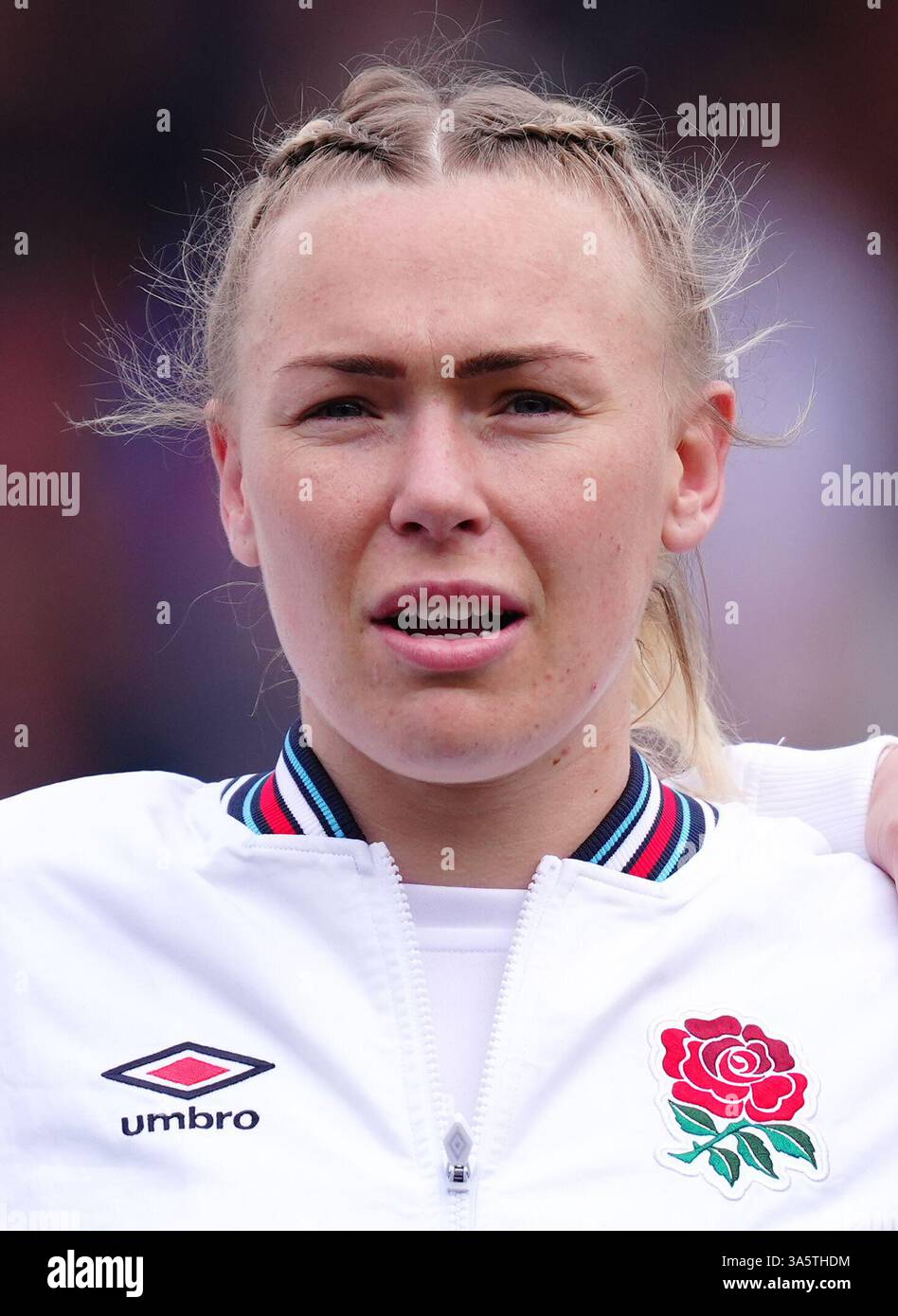 L'inglese Rosie Galligan prima del Guinness Women's Six Nations Match al LNER Community Stadium di York. Data foto: Domenica 23 marzo 2025. Foto Stock