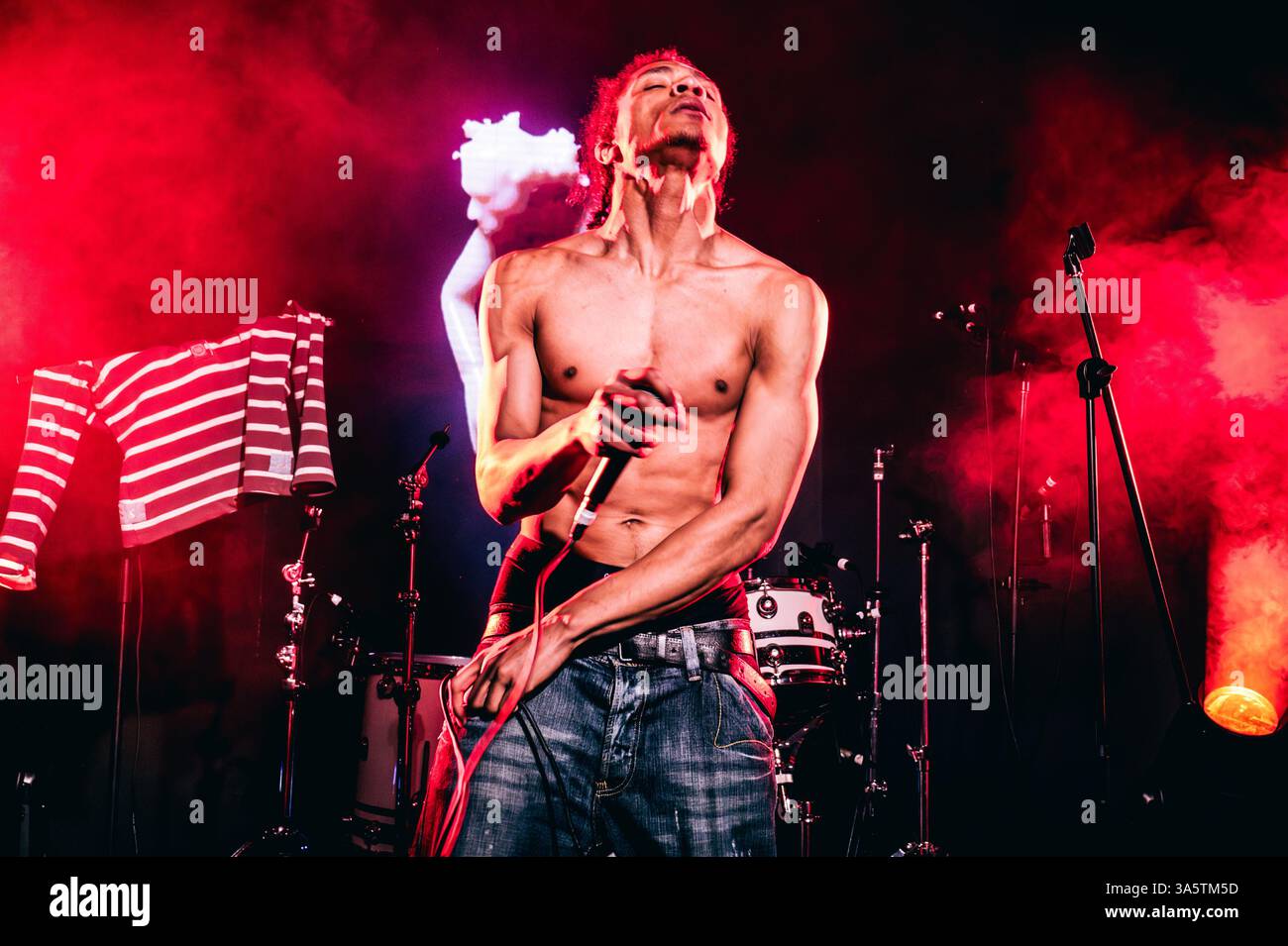 13 marzo 2025 - Austin, Texas: I Black Fondu si esibiscono all'ambasciata di musica britannica durante SXSW 2025. Foto Stock