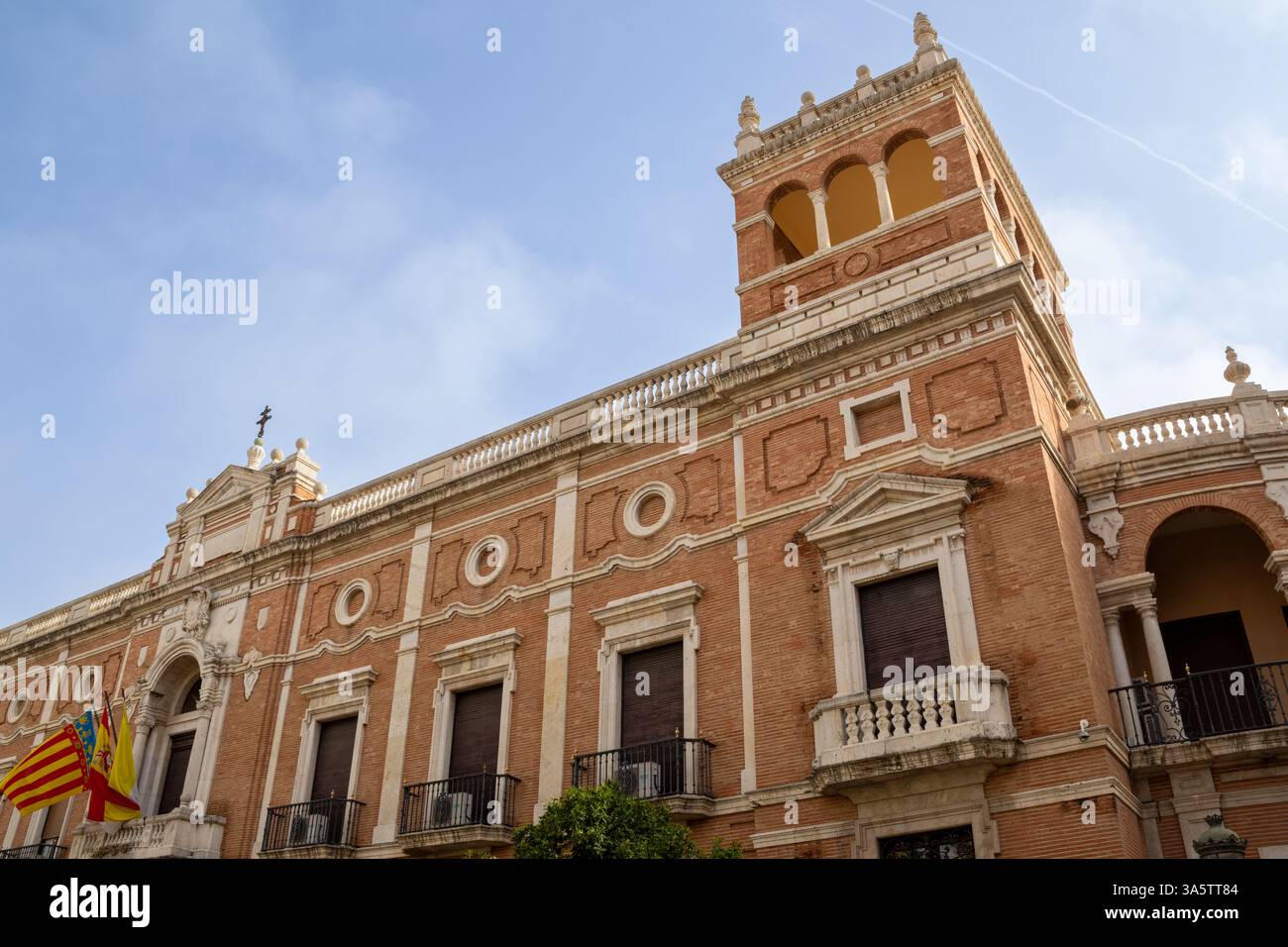 L'Arcidiocesi di Valencia, un gioiello architettonico, sorge nel cuore di Valencia, in Spagna, e presenta un ricco patrimonio culturale e una bellezza storica. Foto Stock