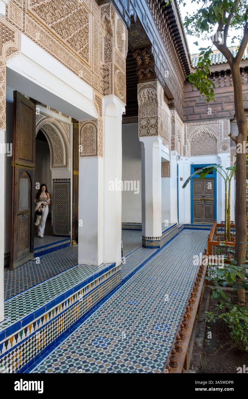Afrika, Marokko, Marrakech, Bahia-Palast Foto Stock