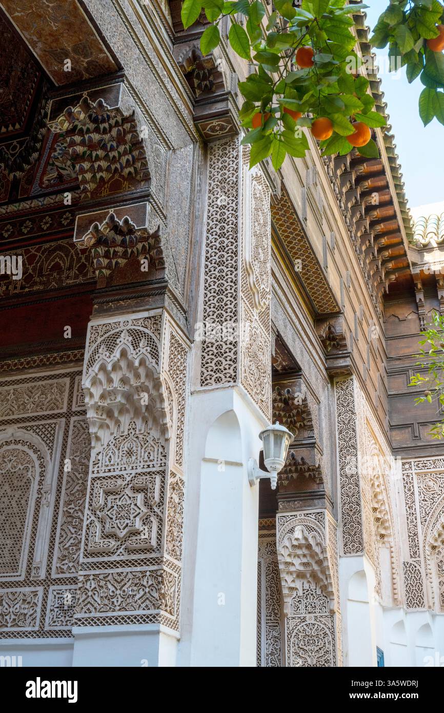 Afrika, Marokko, Marrakech, Bahia-Palast Foto Stock
