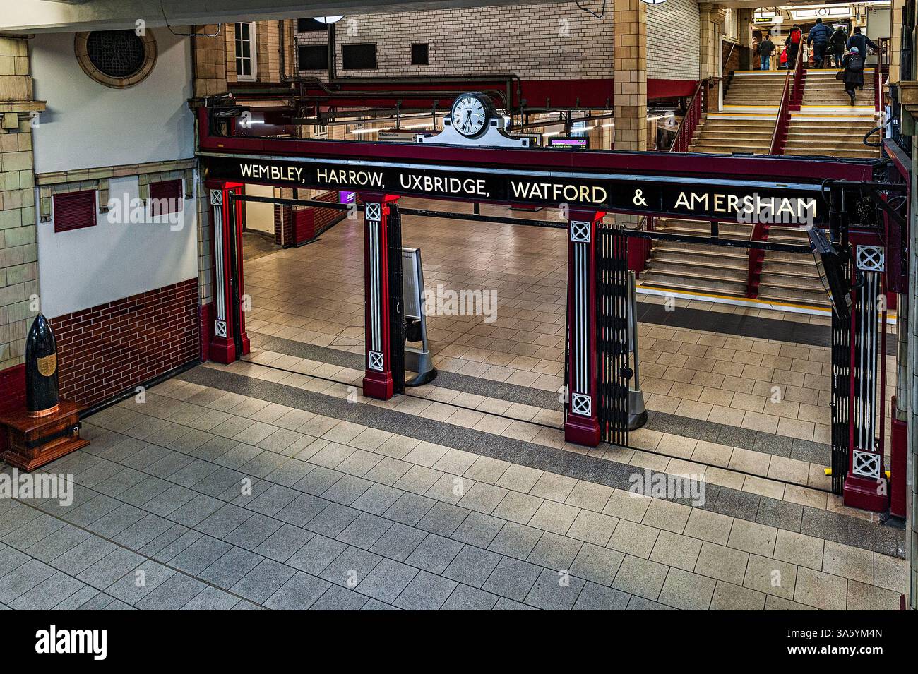 All'interno della stazione della metropolitana di Baker Street, Londra Foto Stock