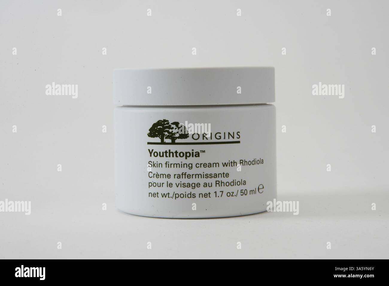 15 aprile 2008 - uno di questi prodotti per il viso torna indietro nel tempo? Qui mostrato: Origins Youthtopia crema rassodante per la pelle con Rhodiola. (Gary Reyes/San Jose Mercury News/MCT) (immagine di credito: © Gary Reyes/MCT/ZUMAPRESS.com) Foto Stock