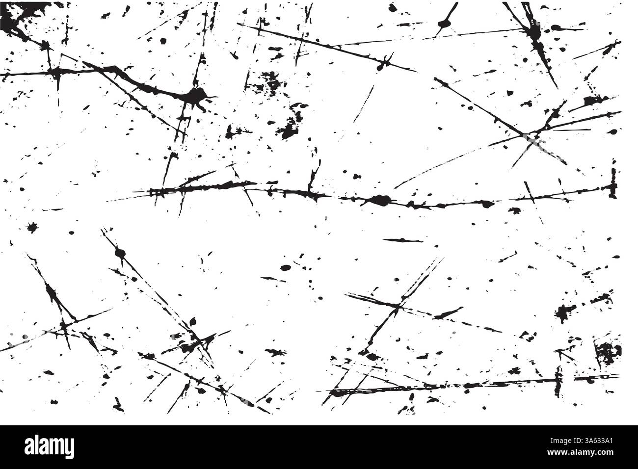 Pennello a secco stropiccia e graffia sfondo retro Grunge. Design con motivo senza cuciture e grungy. Sovrapposizione grana metallica ruggine. Intonaco, inchiostro Illustrazione Vettoriale