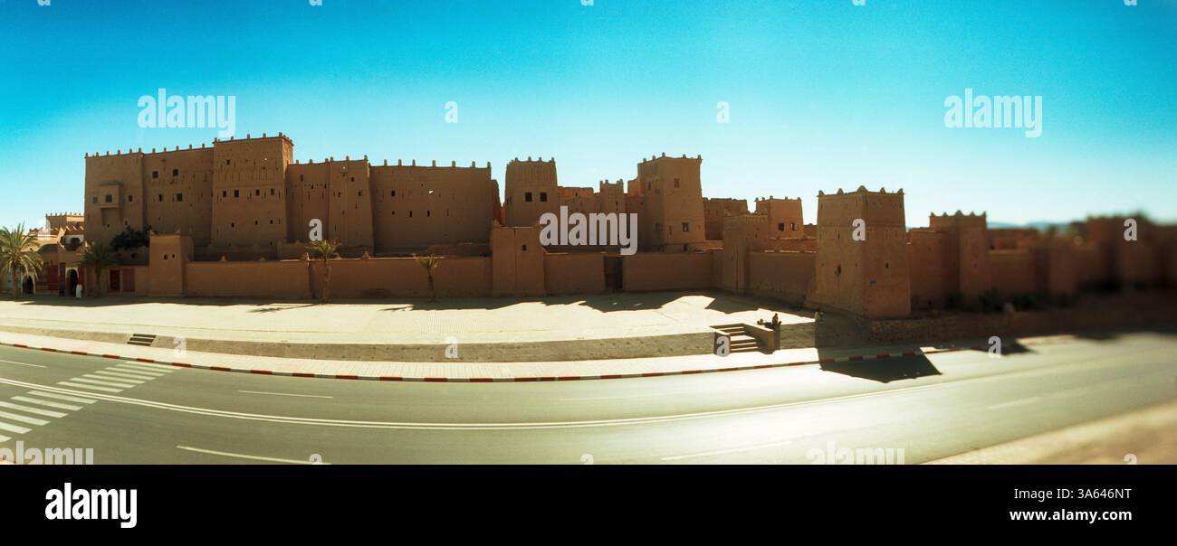 Vista panoramica della città di Ouarzazate, Souss-massa-Draa, Marocco Foto Stock
