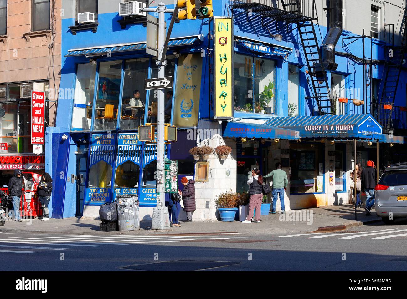 Curry in a Hurry, 119 Lexington Ave, New York, negozio NYC di un ristorante indiano a Curry Hill di Manhattan, Murray Hill Foto Stock