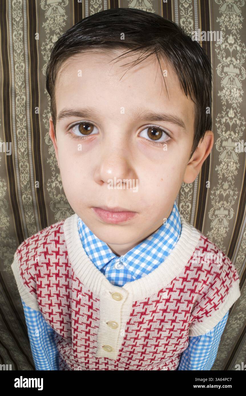 Bambino abiti vintage. Immagine ravvicinata Foto Stock