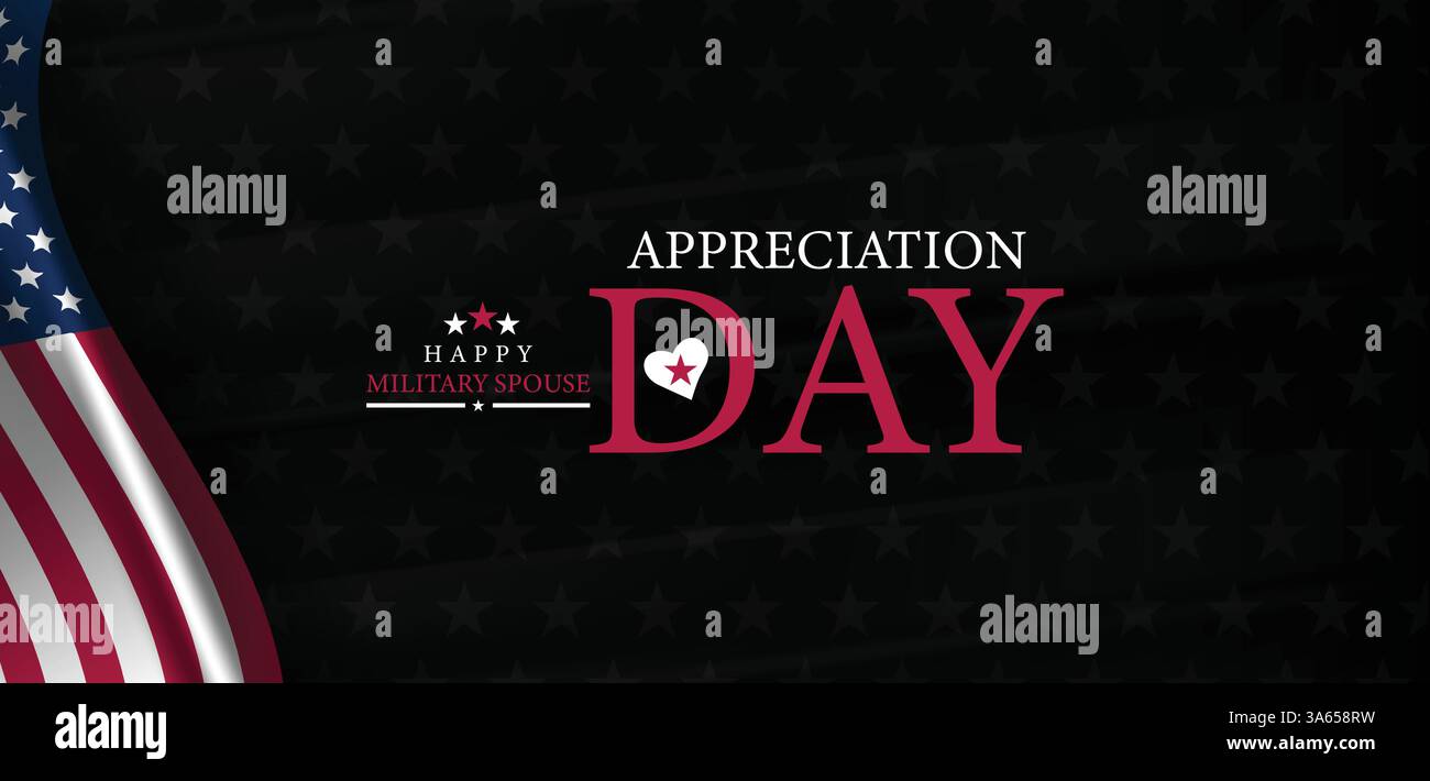 Onorare la forza e la resilienza dei coniugi militari Illustrazione Vettoriale