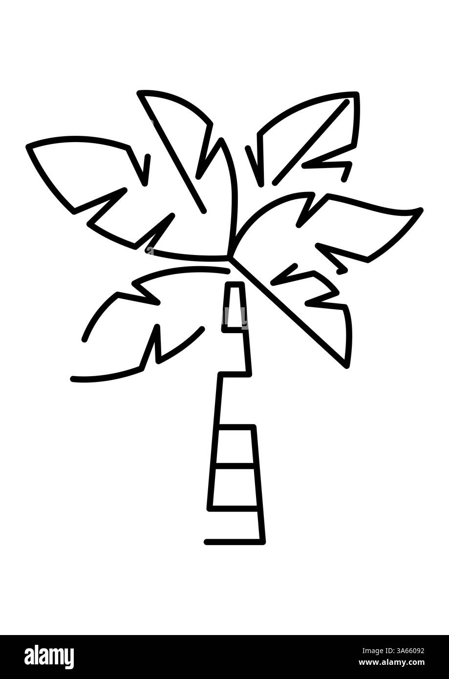Immagine della palma. Immagine estiva per vacanza o vacanza. Illustrazione Vettoriale