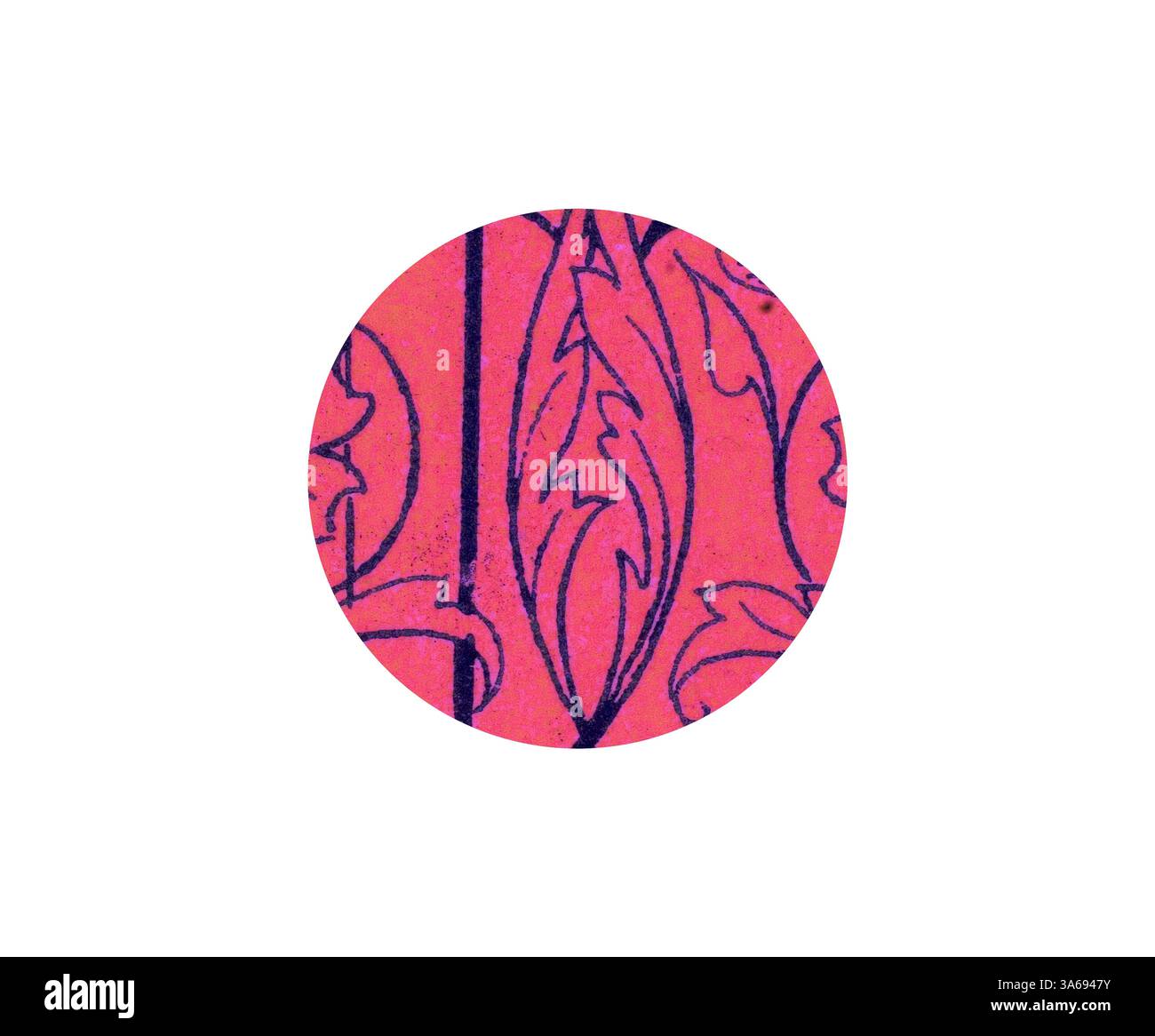 Un design vivace caratterizzato da intricati motivi a foglia in un'audace tavolozza di colori che crea un impatto visivo sorprendente. Arte classica con un tocco moderno reinventata da Artotop, trasformata in ornamento italiano Foto Stock