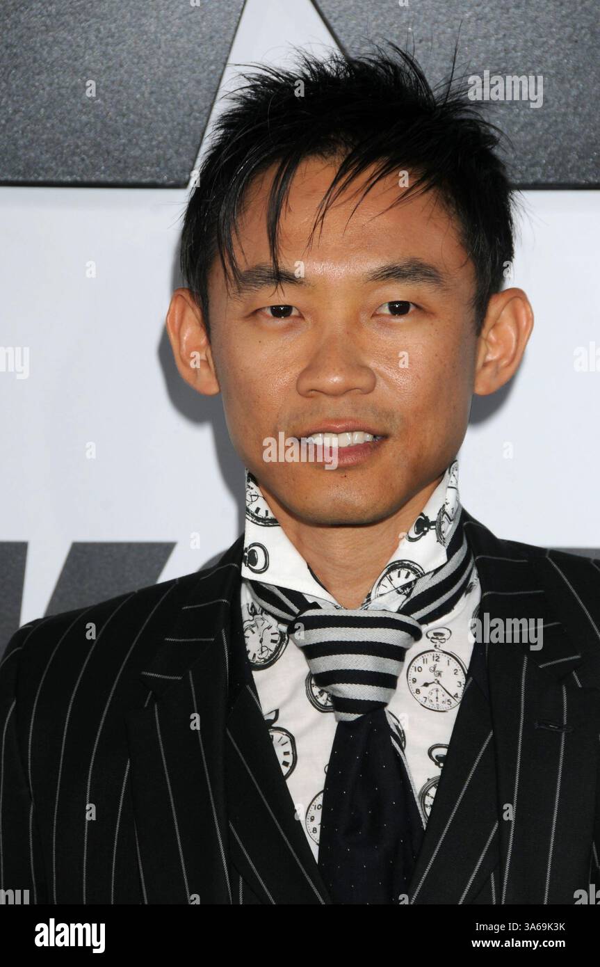 Regista James Wan alla Furious 7 Premiere tenutasi al TCL Chinese Imax Theater di Hollywood, CA Foto Stock